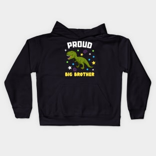 Proud Big Brother T-Rex Sibling Boys Kids Hoodie